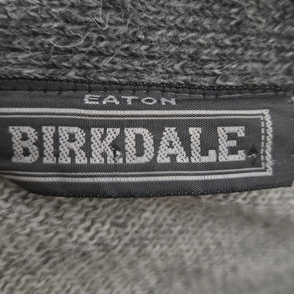 Vtg 70s 80s Eaton’s Birkdale Wool Knit Cardigan Sweater Brick Pattern Canada - Picture 4 of 8